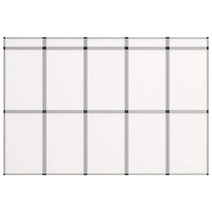 vidaXL 15-Panel Folding Exhibition Display Wall 302x200 cm White