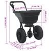 vidaXL Spreader Black 53 x 81.5 x 78 cm PVC and Steel
