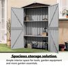 vidaXL Garden Shed Brown 116x45x175 cm Galvanised Steel