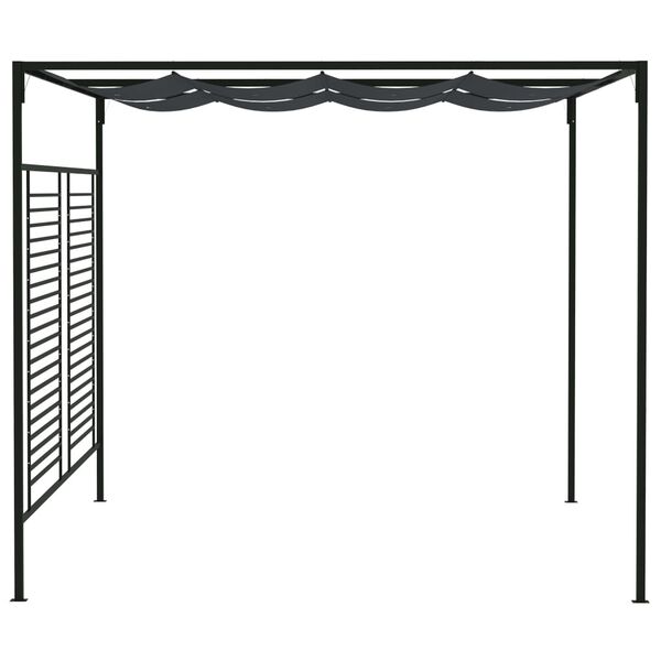 vidaXL Gazebo with Retractable Roof 4x3x2.3 m Anthracite 180 g/m²