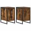 vidaXL Bedside Table 2 pcs Smoked Oak 39.5 x 30 x 50 cm