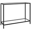 vidaXL Console Table Transparent 100x35x75 cm Tempered Glass
