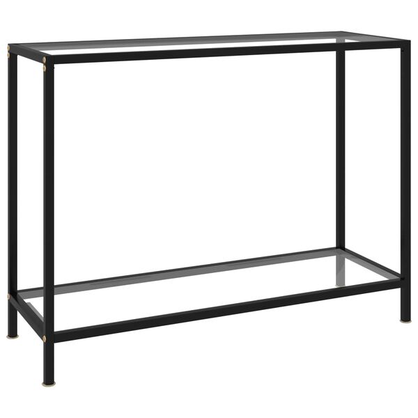 vidaXL Console Table Transparent 100x35x75 cm Tempered Glass