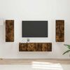 vidaXL TV Cabinet Set Wall-mounted 2 pcs Smoked Oak Engineered Wood