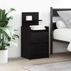 vidaXL Bedside Cabinets with 2 Drawers 2 pcs Black 38x34x80 cm