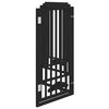 vidaXL Dog Gate with Door Foldable 6 Panels Black 300 cm Poplar Wood