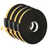 vidaXL Self-adhesive Foam Tape 4 pcs Black 15mm x 5m CR Foam