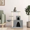 vidaXL Cat Tree with Sisal Scratching Posts Light Grey 83 cm