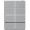vidaXL Walk-in Shower Wall Black 140 x 195 cm Tempered Glass