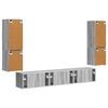 vidaXL TV Cabinet Set Wall-mounted 4 pcs Grey Sonoma Engineered Wood