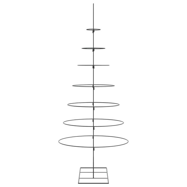 vidaXL Metal Christmas Tree for Decoration Black 210 cm
