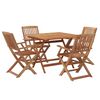 vidaXL 5 Piece Garden Dining Set Solid Wood Acacia