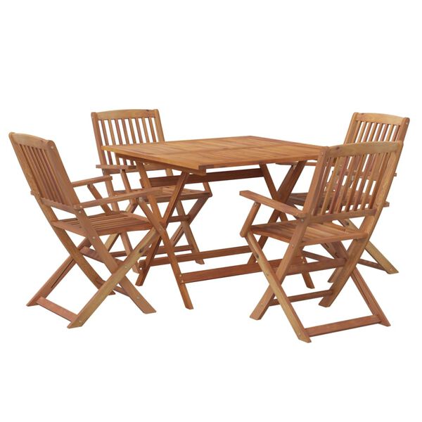 vidaXL 5 Piece Garden Dining Set Solid Wood Acacia