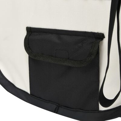 vidaXL Foldable Dog Playpen with Carrying Bag Black 110x110x58 cm