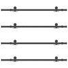 vidaXL Sliding Door Hardware Kit 305 cm Steel Black