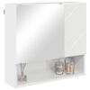 vidaXL Mirror Cabinet High Gloss White 59 x 17 x 55 cm Engineered Wood