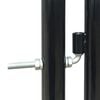 vidaXL Black Single Door Fence Gate 100x100 cm
