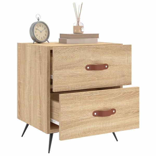vidaXL Bedside Cabinets 2 pcs Sonoma Oak 40x35x47.5 cm Engineered Wood