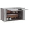 vidaXL Wall-mounted Shoe Cabinet Grey Sonoma 70x35x38 cm Solid Wood Pine
