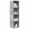 vidaXL Wall-mounted TV Cabinet Concrete Grey 37x37x142.5 cm Engineered Wood