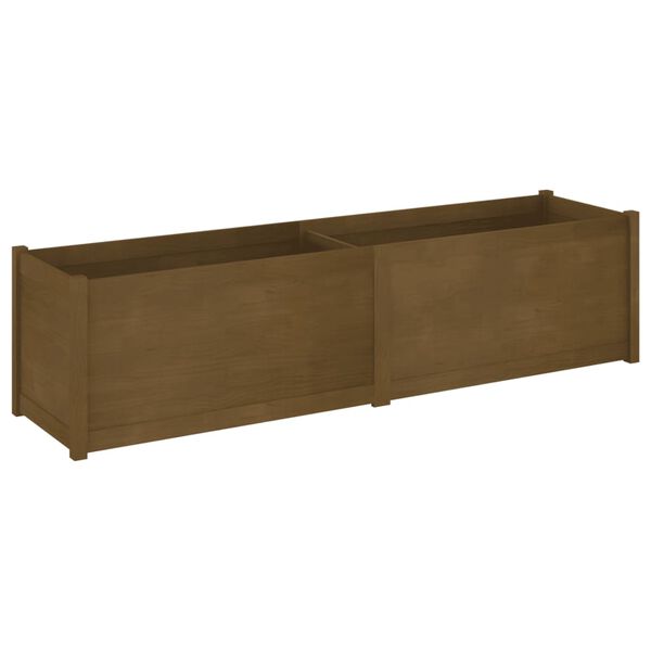 vidaXL Garden Planter Honey Brown 200x50x50 cm Solid Pinewood
