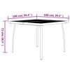 vidaXL Garden Table Anthracite 100x100x72 cm Steel Mesh