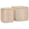 vidaXL Handmade Side Table Set 2 pcs White 45 x 45 x 45 cm