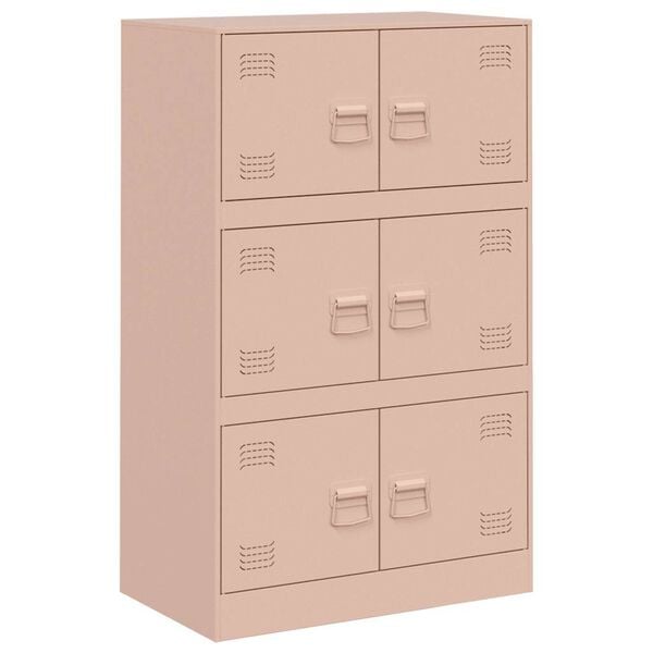 vidaXL Sideboard Pink 67x39x107 cm Steel