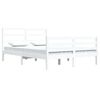 vidaXL Bed Frame without Mattress White Solid Wood Pine 160x200 cm