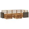 vidaXL Sectional Sofa Set 6 pcs Natural Solid Acacia Wood