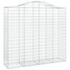 vidaXL Arched Gabion Basket 200x50x180/200 cm Galvanised Iron