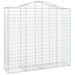 vidaXL Arched Gabion Basket 200x50x180/200 cm Galvanised Iron