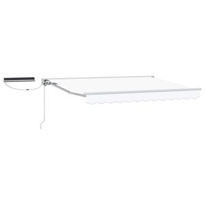 vidaXL Electric Retractable Awning White 3.5 x 2 m