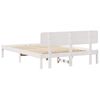 vidaXL Bed Frame with Headboard White 140 x 200 cm Solid Pine Wood