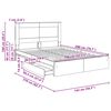 vidaXL Storage Bed with Drawer Sonoma Oak 140 x 200 cm Engineered Wood