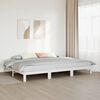 vidaXL Family Bed Frame No Mattress White 240x200 cm Solid Wood Pine