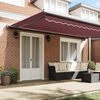 vidaXL Manual Retractable Awning Burgundy 500x300 cm