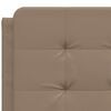 vidaXL Bed Frame without Mattress "Zadar" Cappuccino 140x190 cm Faux Leather