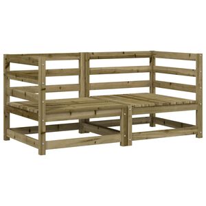 vidaXL Garden Sofas Corner 2 pcs 70x70x67 cm Impregnated Wood Pine