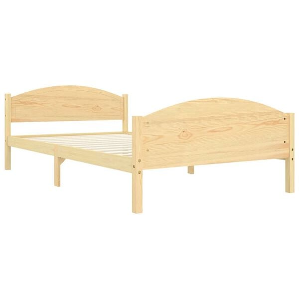 vidaXL Bed Frame without Mattress Solid Pine Wood 120x200cm