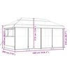 vidaXL Foldable Party Tent Pop-Up with 4 Sidewalls Taupe