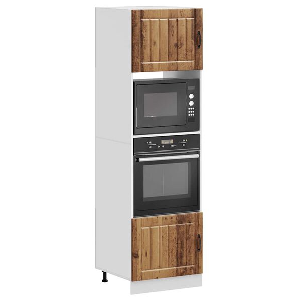 vidaXL Oven Cabinets 2 pcs Lucca Old Wood Engineered Wood