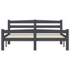 vidaXL Bed Frame without Mattress Dark Grey Solid Pinewood 120x200 cm