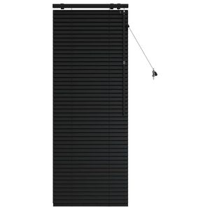 vidaXL Venetian Blind Black 60 x 160 cm 35 mm Solid Paulownia Wood