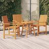 vidaXL Garden Dining Chairs 3 pcs Solid Wood Acacia