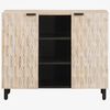 vidaXL Sideboard White Wash Finish 90 x 33 x 75 cm Solid Mango Wood