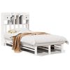 vidaXL Bookcase Bed without Mattress White 75x190 cm Small Single Solid Wood Pine