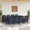 vidaXL Garden Dining Set 9 pcs Anthracite Polypropylene