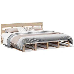 vidaXL Bed Frame without Mattress 200x200 cm Solid Wood Pine