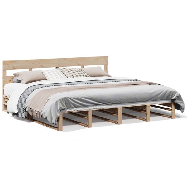 vidaXL Bed Frame without Mattress 200x200 cm Solid Wood Pine